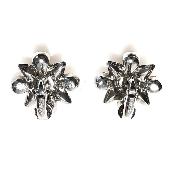 Avon White and Gray Crystal Clip-ons Evening Fairycore Bridal Formal - Picture 5 of 7